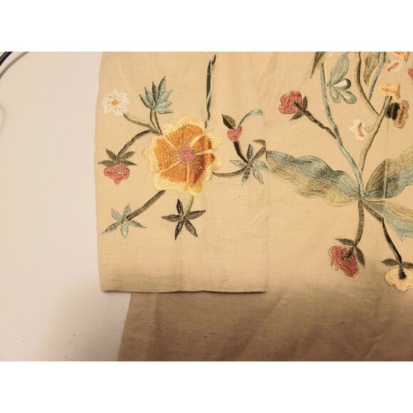 Tapestry Patch Women’s XXL Tan Floral Vintage Jacket Blazer Shoulder Pads Boho - Picture 12 of 15